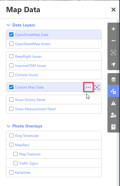 Map Data Panel in Rapid