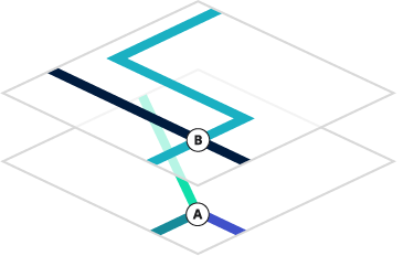 Level 0 segments stacked above level -1 segments.