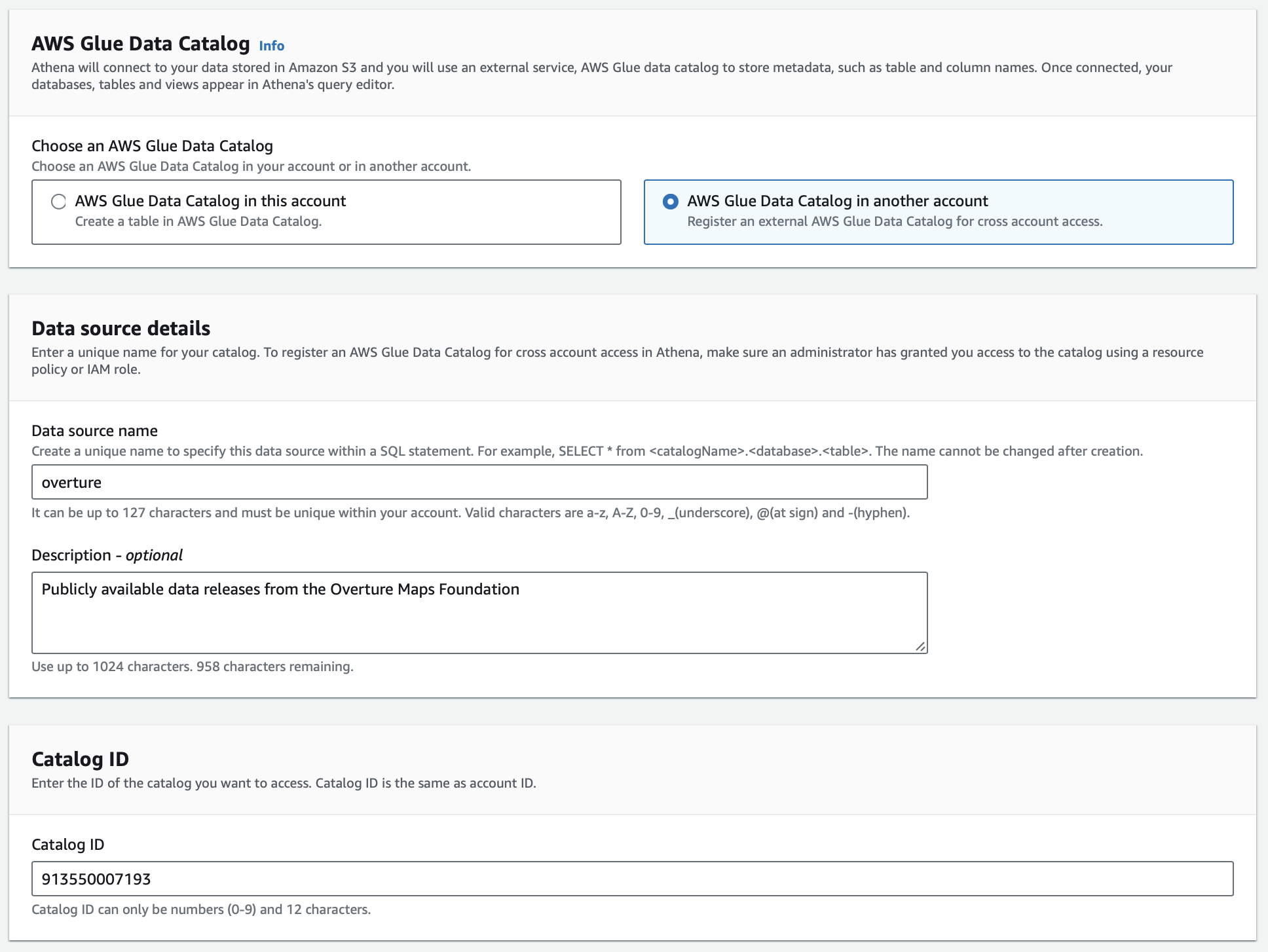 AWS Glue Catalog