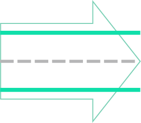 East-oriented road segment with two lanes.